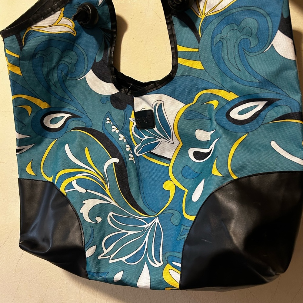 Stylish Teal and Black Women's Bag